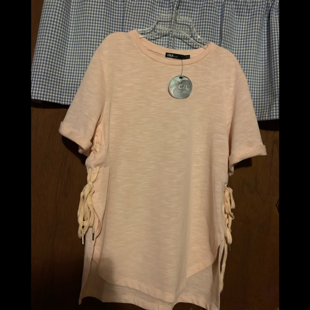 Ina Top with Side Ties Size Large NWT